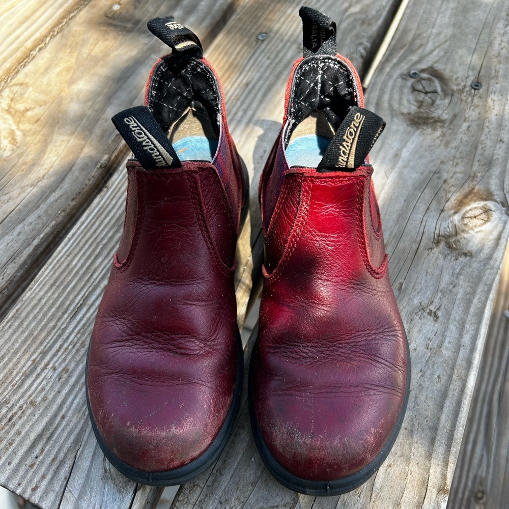 Blundstone kids Burgundy Leather Boots